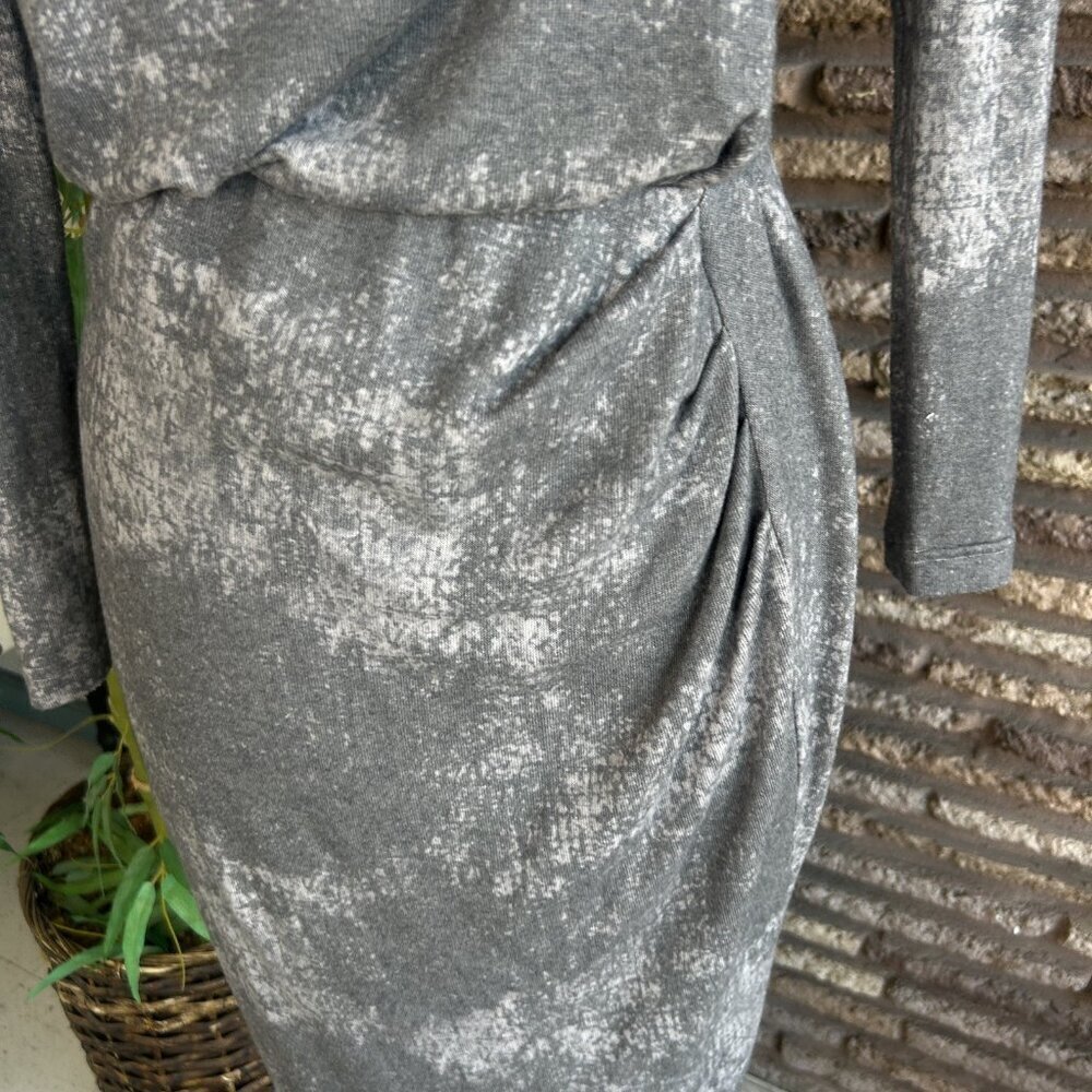 Hard Tail Forever Gray Mottled Print Outfit - Cowl Neck Top and Skirt - Picture 5 of 9